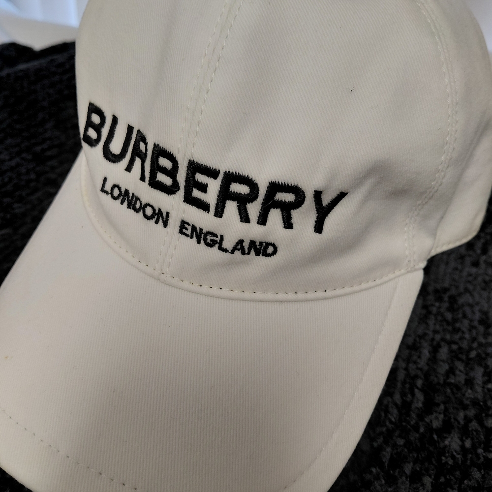 Burberry White Cap - Men's Accessory - Picture 3 of 10
